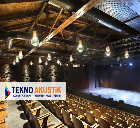 tiyatro salonu akustik ahşap kaplama